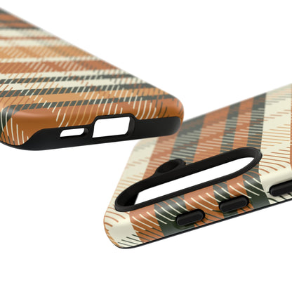 Samsung Galaxy Case - Pumpkin Spice Plaid Design - BOGO Cases