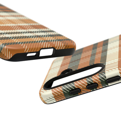 Samsung Galaxy Case - Pumpkin Spice Plaid Design - BOGO Cases