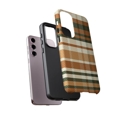 Samsung Galaxy Case - Pumpkin Spice Plaid Design - BOGO Cases