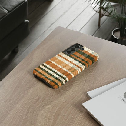 Samsung Galaxy Case - Pumpkin Spice Plaid Design - BOGO Cases