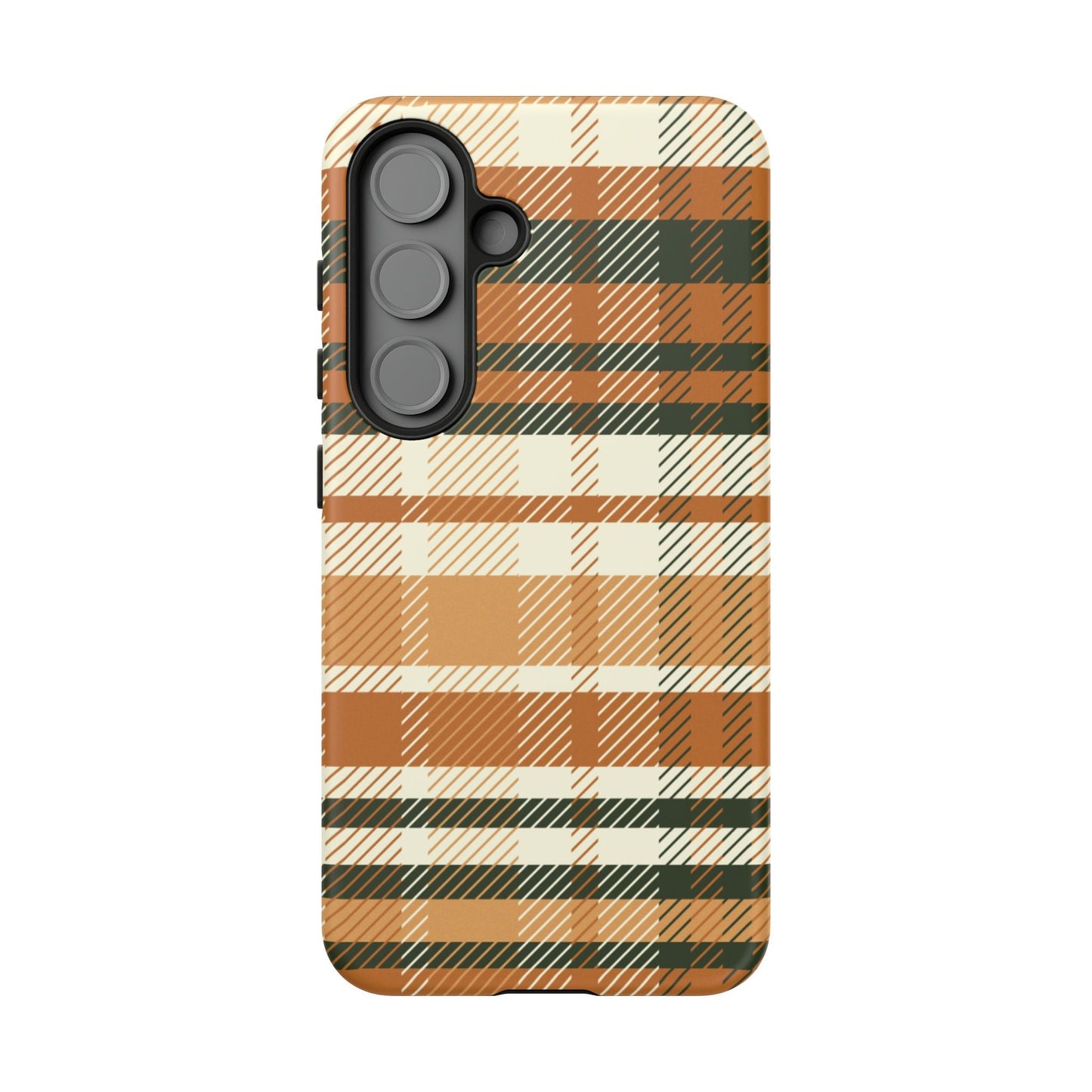 Samsung Galaxy Case - Pumpkin Spice Plaid Design - BOGO Cases