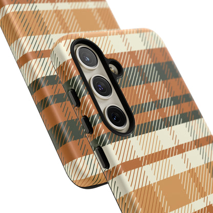 Samsung Galaxy Case - Pumpkin Spice Plaid Design - BOGO Cases