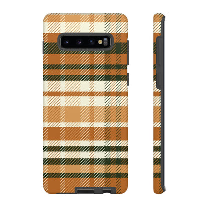 Samsung Galaxy Case - Pumpkin Spice Plaid Design - BOGO Cases