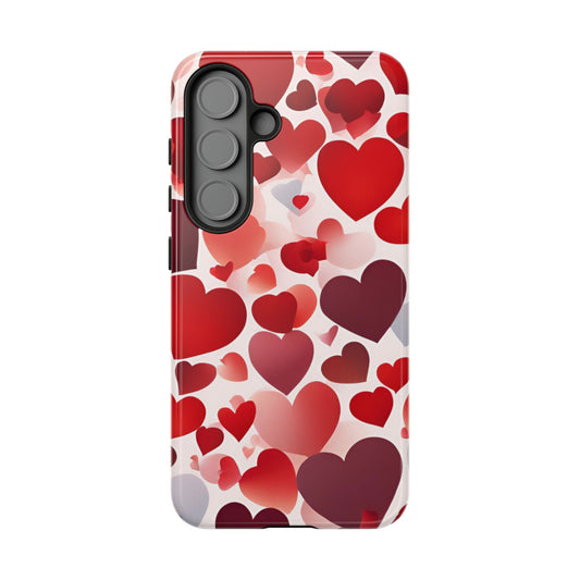 Samsung Galaxy Case: Romantic Red Heart Gradient Case - BOGO Cases
