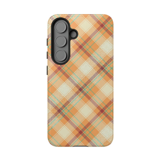 Samsung Galaxy Case - Warm Autumn Plaid Design - BOGO Cases