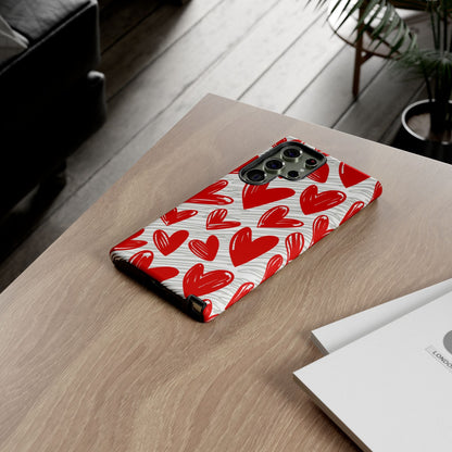 Samsung Galaxy Case: Whimsical Heart Doodle - BOGO Cases