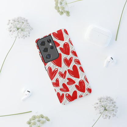 Samsung Galaxy Case: Whimsical Heart Doodle - BOGO Cases
