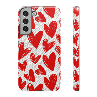 Samsung Galaxy Case: Whimsical Heart Doodle - BOGO Cases