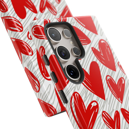 Samsung Galaxy Case: Whimsical Heart Doodle - BOGO Cases