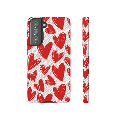 Samsung Galaxy Case: Whimsical Heart Doodle - BOGO Cases