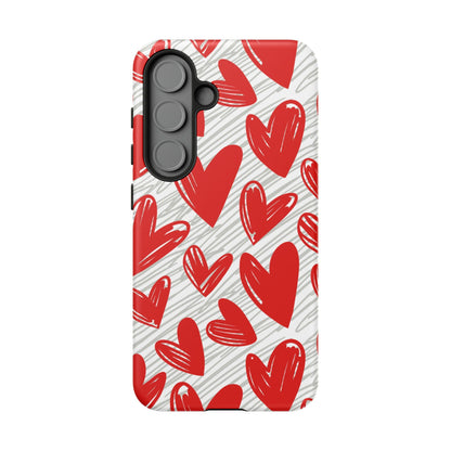 Samsung Galaxy Case: Whimsical Heart Doodle - BOGO Cases