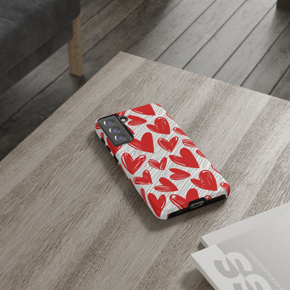 Samsung Galaxy Case: Whimsical Heart Doodle - BOGO Cases