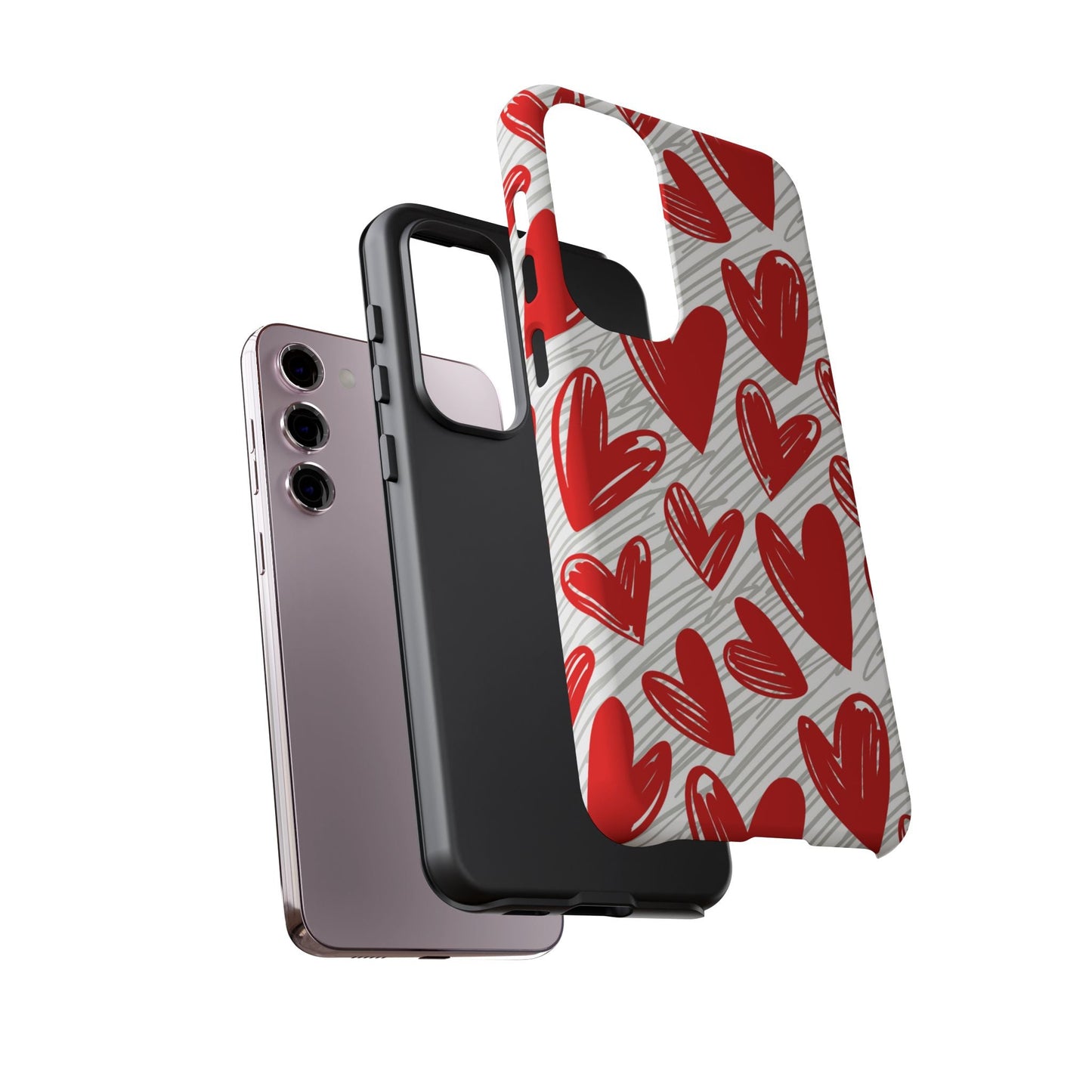 Samsung Galaxy Case: Whimsical Heart Doodle - BOGO Cases