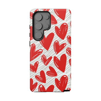 Samsung Galaxy Case: Whimsical Heart Doodle - BOGO Cases