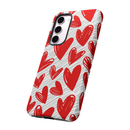 Samsung Galaxy Case: Whimsical Heart Doodle - BOGO Cases