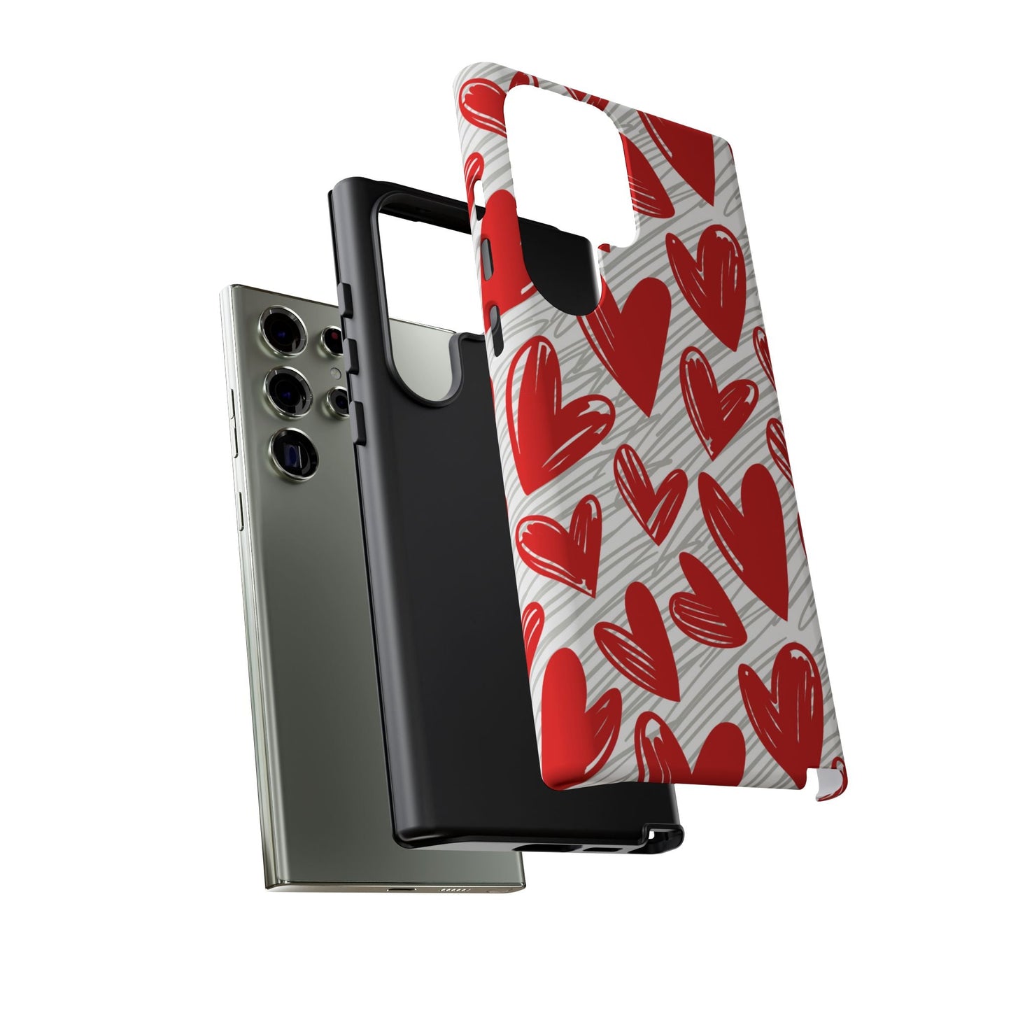 Samsung Galaxy Case: Whimsical Heart Doodle - BOGO Cases