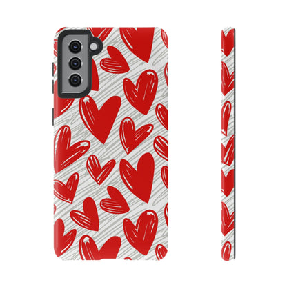 Samsung Galaxy Case: Whimsical Heart Doodle - BOGO Cases