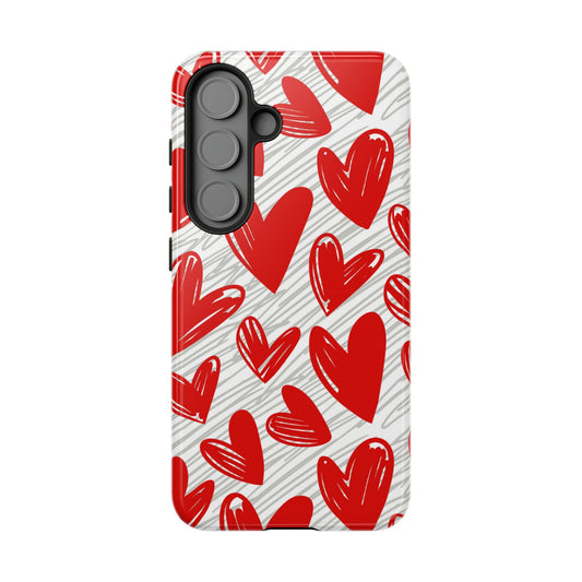 Samsung Galaxy Case: Whimsical Heart Doodle - BOGO Cases