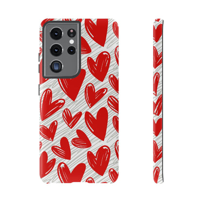 Samsung Galaxy Case: Whimsical Heart Doodle - BOGO Cases
