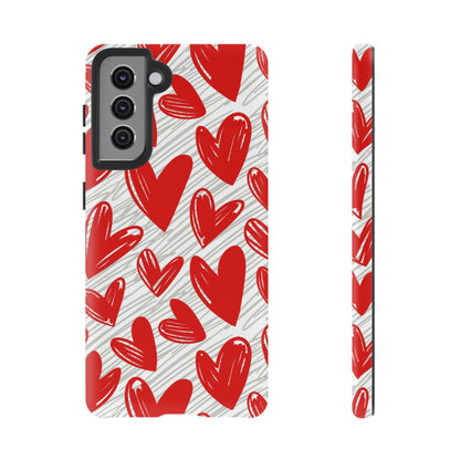 Samsung Galaxy Case: Whimsical Heart Doodle - BOGO Cases