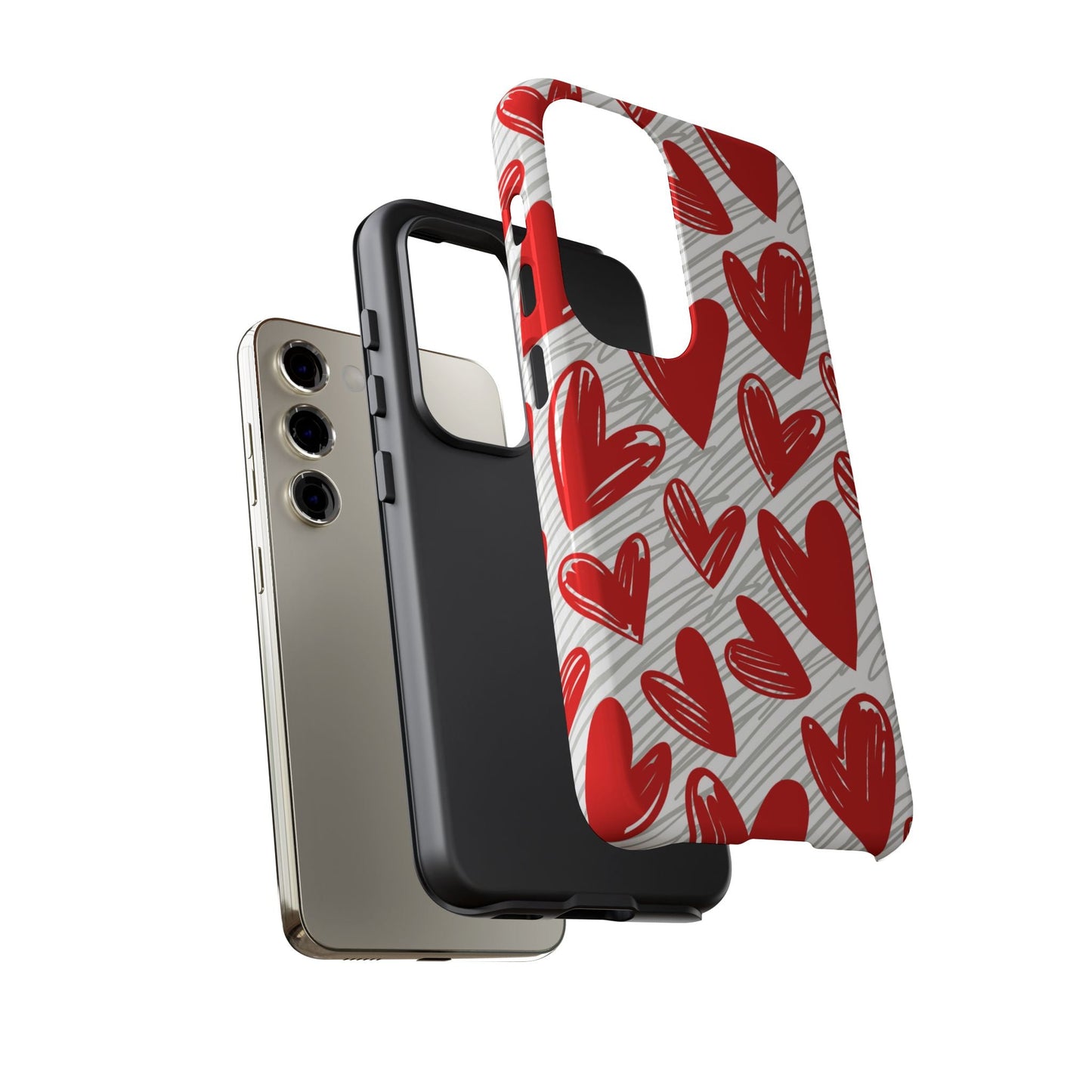 Samsung Galaxy Case: Whimsical Heart Doodle - BOGO Cases