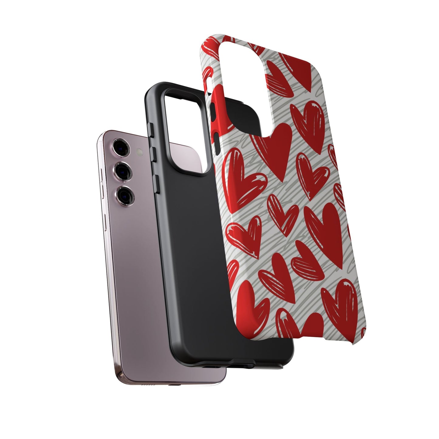 Samsung Galaxy Case: Whimsical Heart Doodle - BOGO Cases