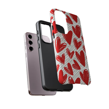 Samsung Galaxy Case: Whimsical Heart Doodle - BOGO Cases