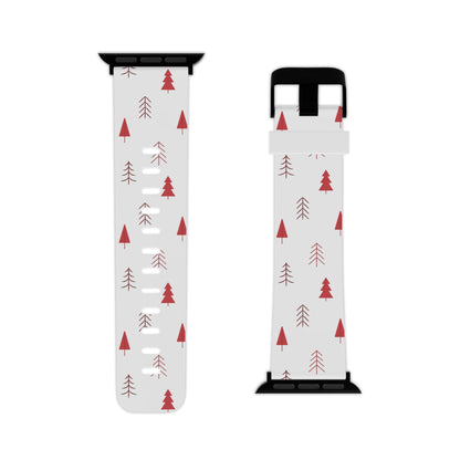 Scandi Red Pine Trees Apple Watch Band - BOGO Cases