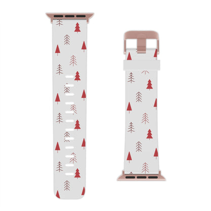 Scandi Red Pine Trees Apple Watch Band - BOGO Cases