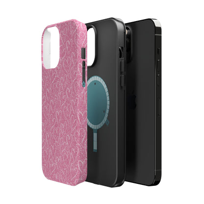 Shimmering Hearts MagSafe iPhone Case - BOGO Cases