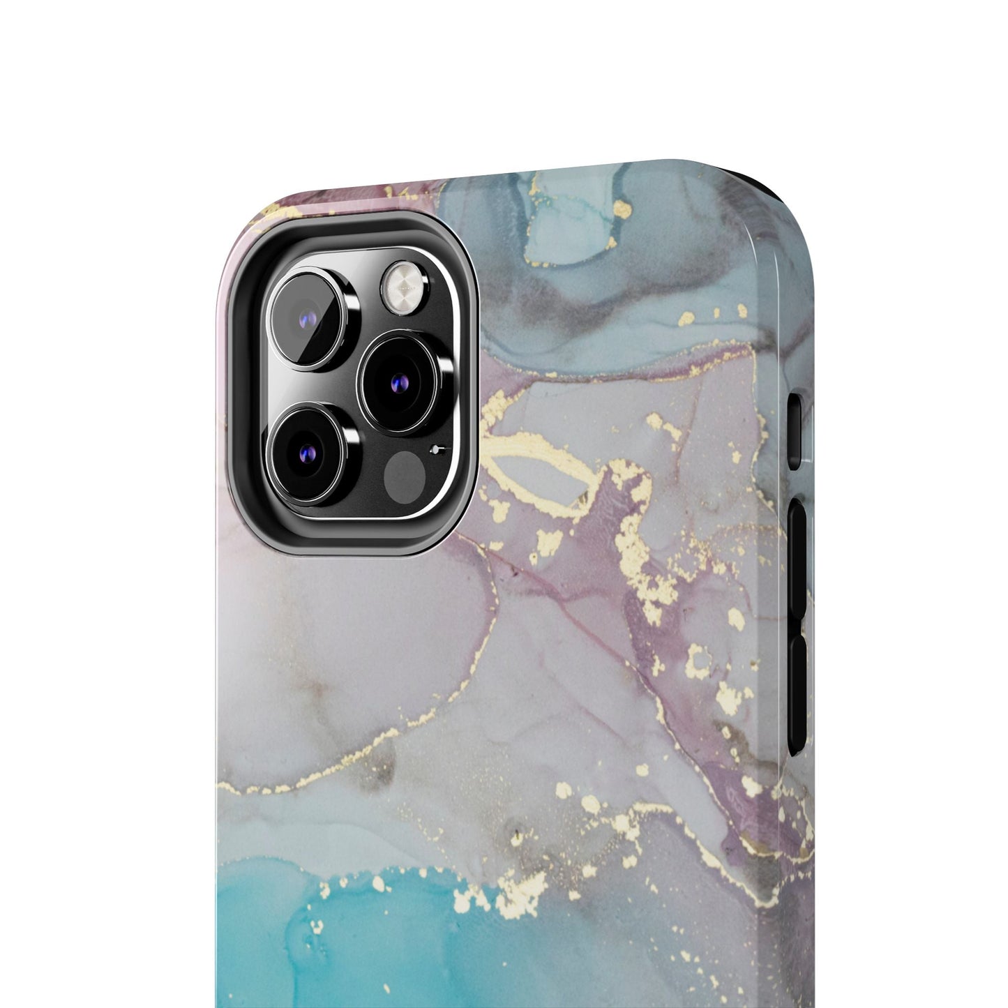 Sky Blue & Purple Marble Wave – iPhone Case with Fluid Swirl Pattern - BOGO Cases