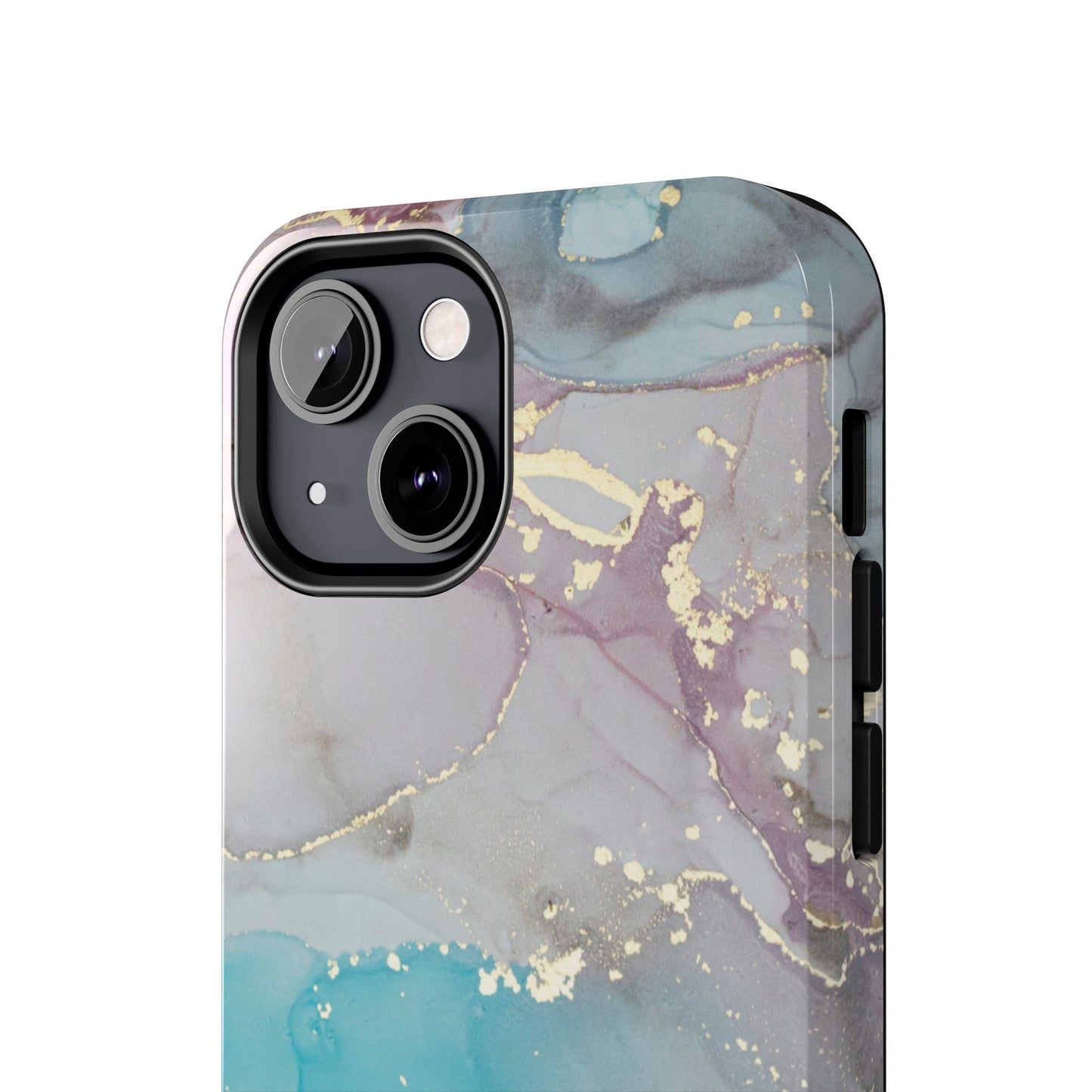Sky Blue & Purple Marble Wave – iPhone Case with Fluid Swirl Pattern - BOGO Cases