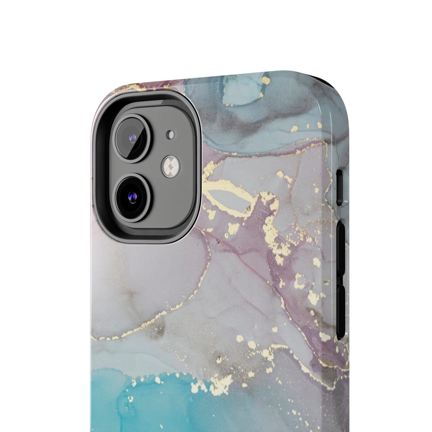 Sky Blue & Purple Marble Wave – iPhone Case with Fluid Swirl Pattern - BOGO Cases