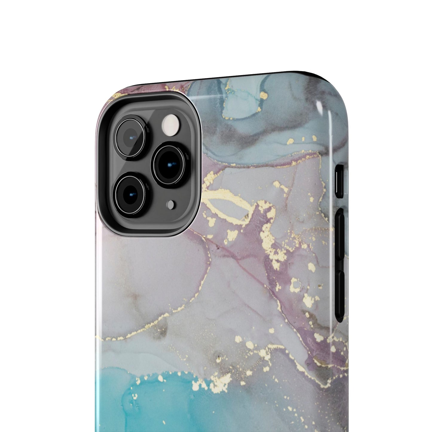 Sky Blue & Purple Marble Wave – iPhone Case with Fluid Swirl Pattern - BOGO Cases