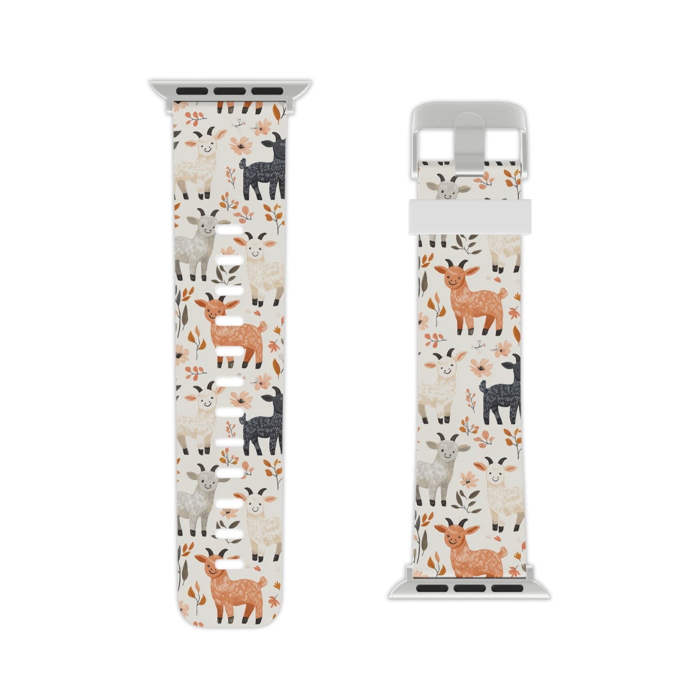 Smiley Goats & Dried Flowers Apple Watch Band - BOGO Cases