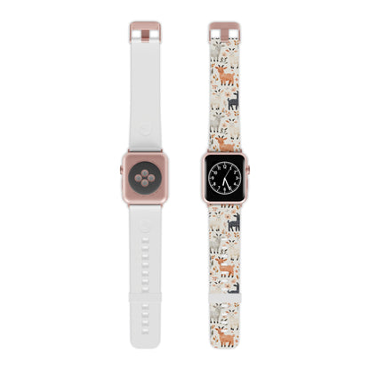 Smiley Goats & Dried Flowers Apple Watch Band - BOGO Cases