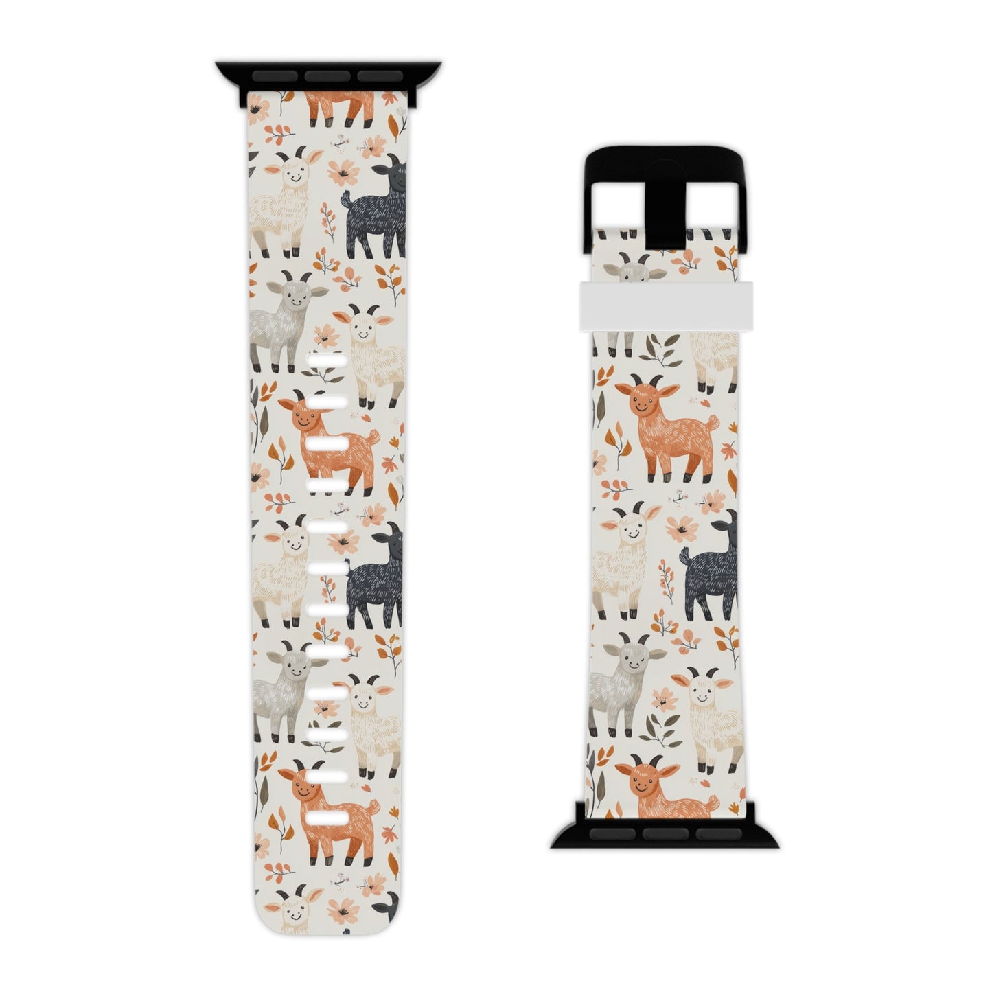 Smiley Goats & Dried Flowers Apple Watch Band - BOGO Cases