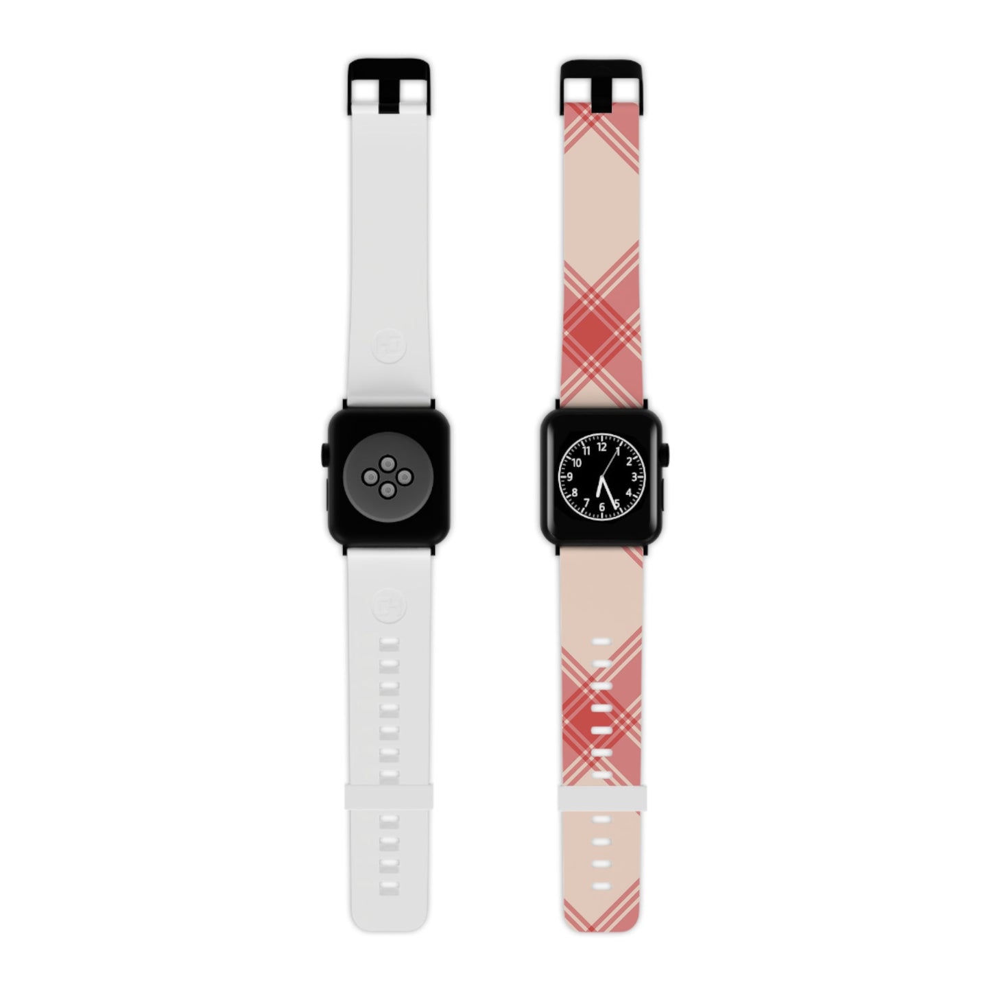 Soft Peachy Red Plaid Apple Watch Band - BOGO Cases