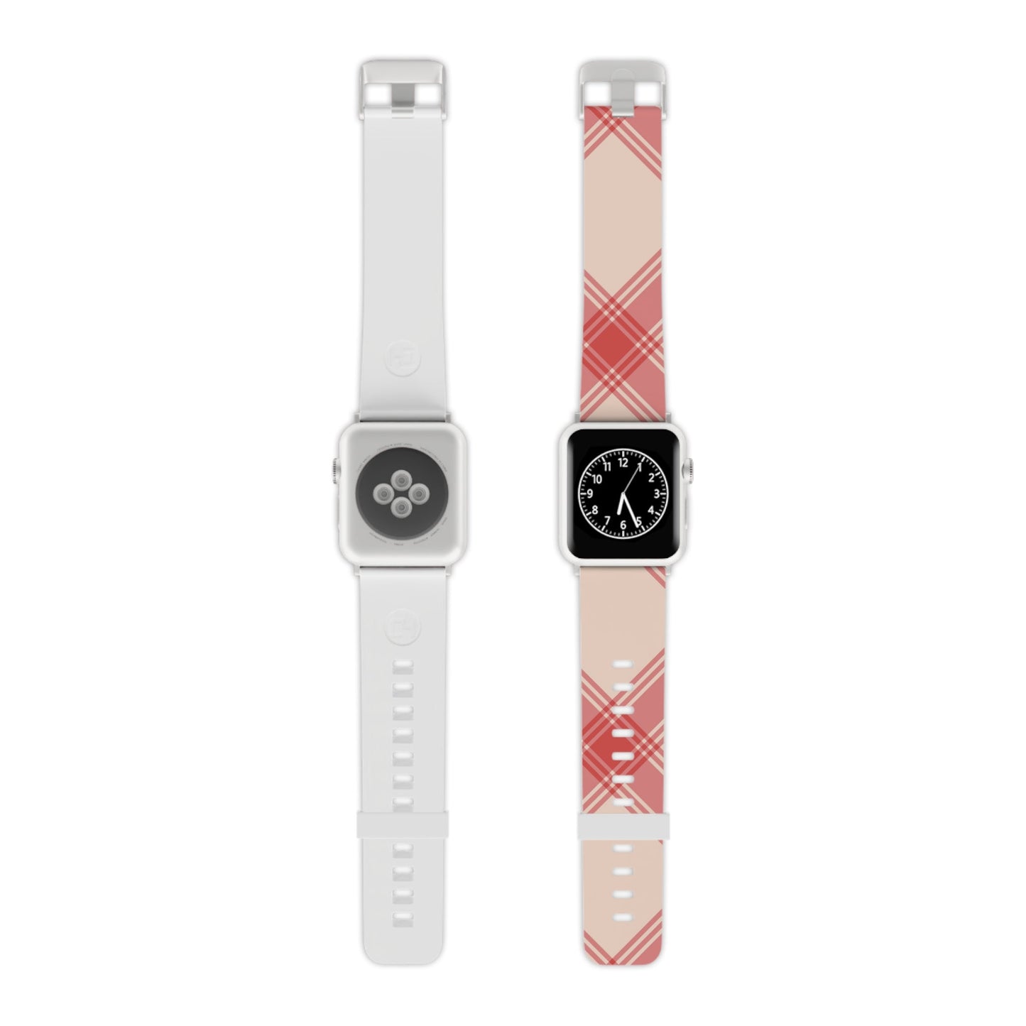 Soft Peachy Red Plaid Apple Watch Band - BOGO Cases