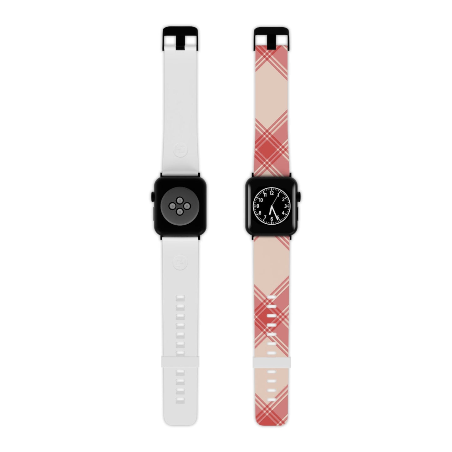 Soft Peachy Red Plaid Apple Watch Band - BOGO Cases