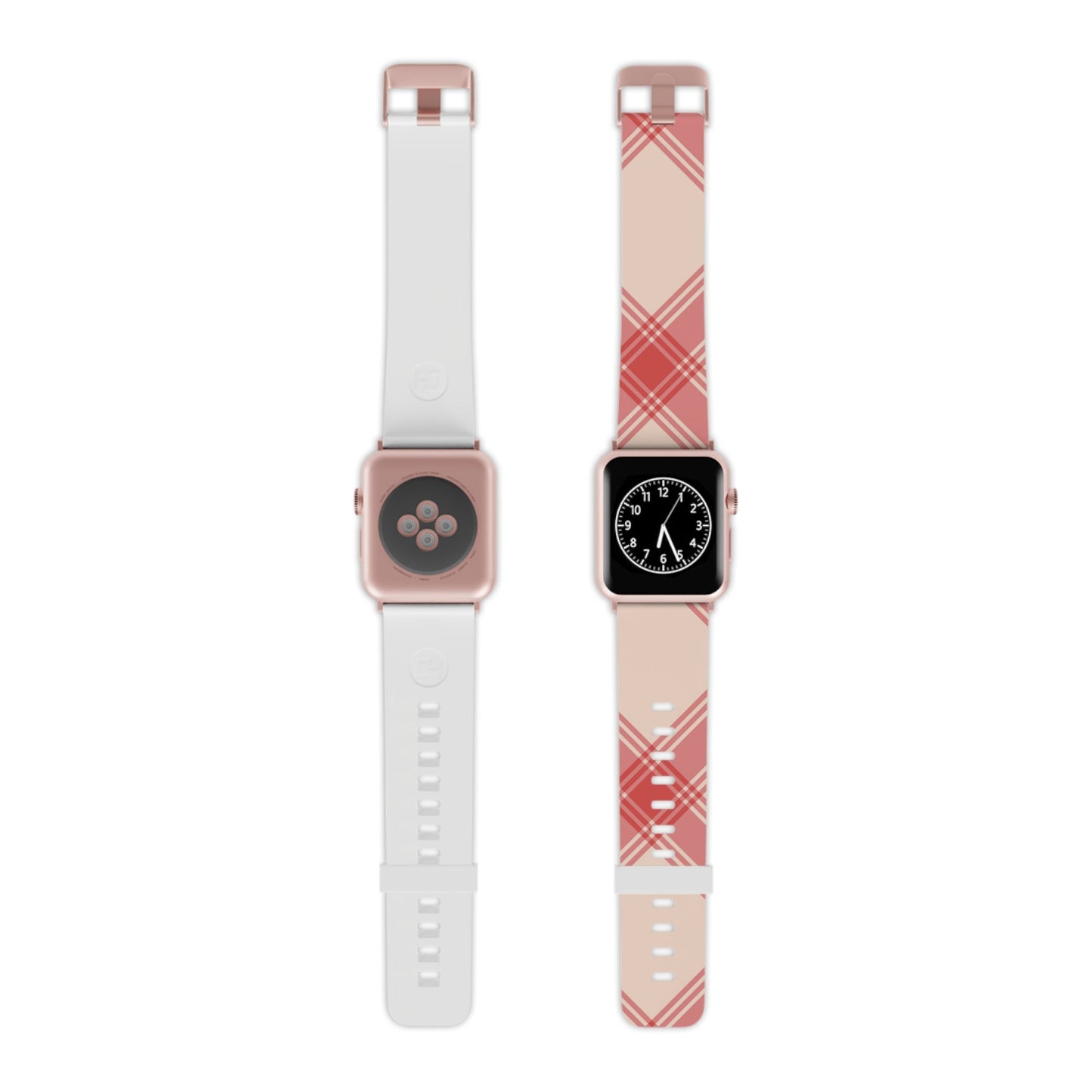 Soft Peachy Red Plaid Apple Watch Band - BOGO Cases