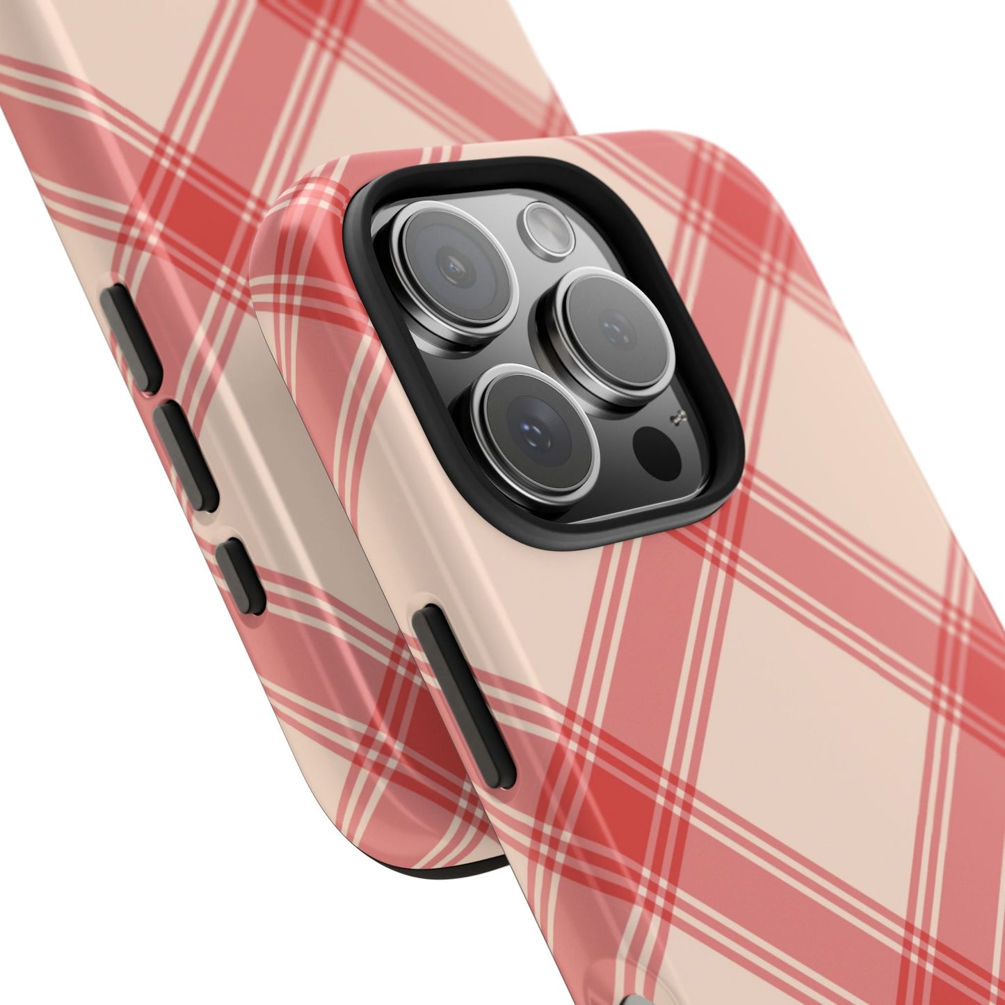 Soft Peachy Red Plaid iPhone Case - BOGO Cases