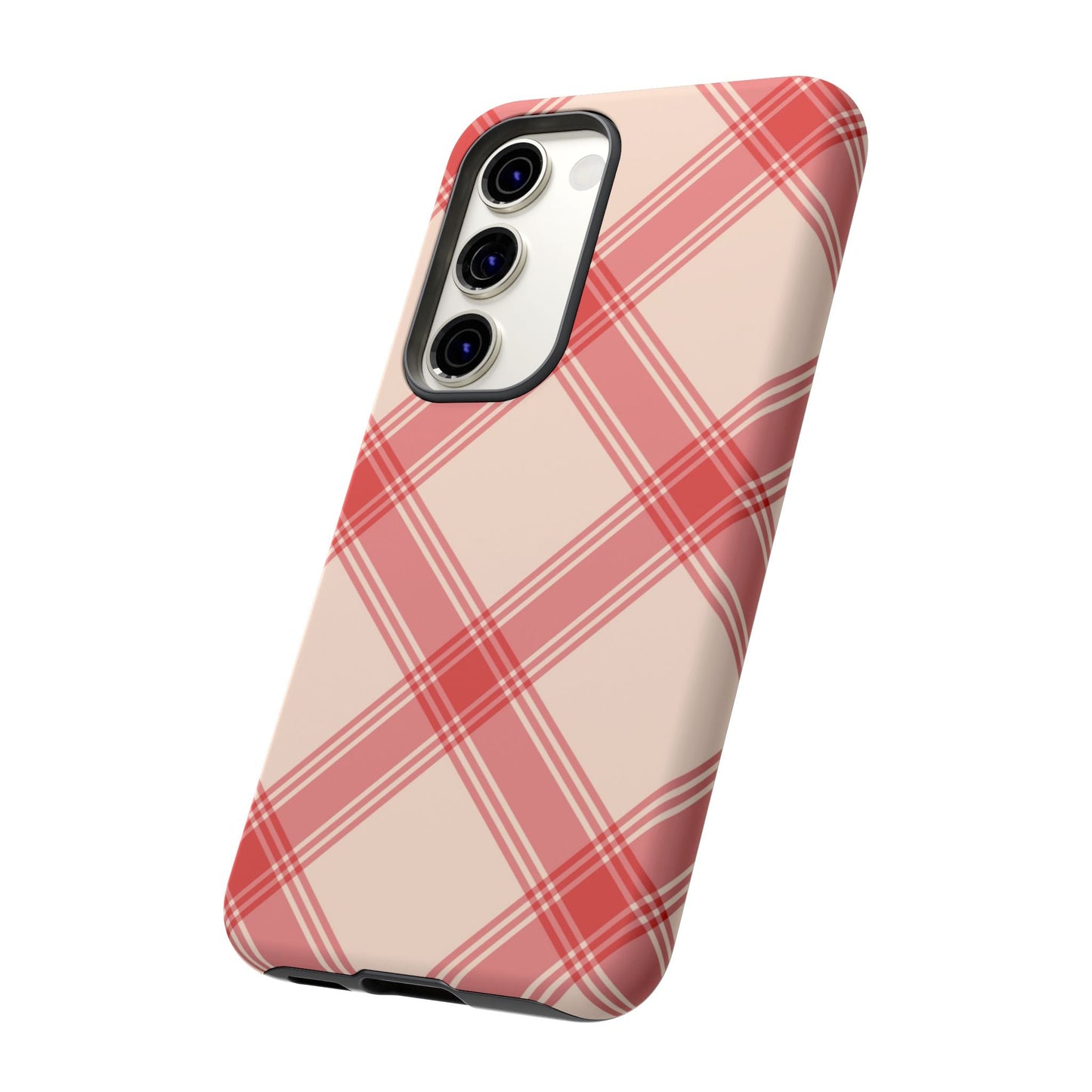Soft Peachy Red Plaid Samsung Case - BOGO Cases