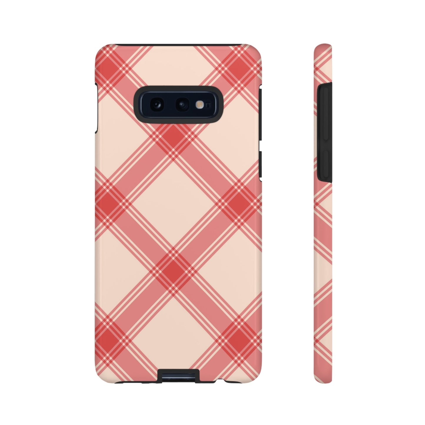 Soft Peachy Red Plaid Samsung Case - BOGO Cases