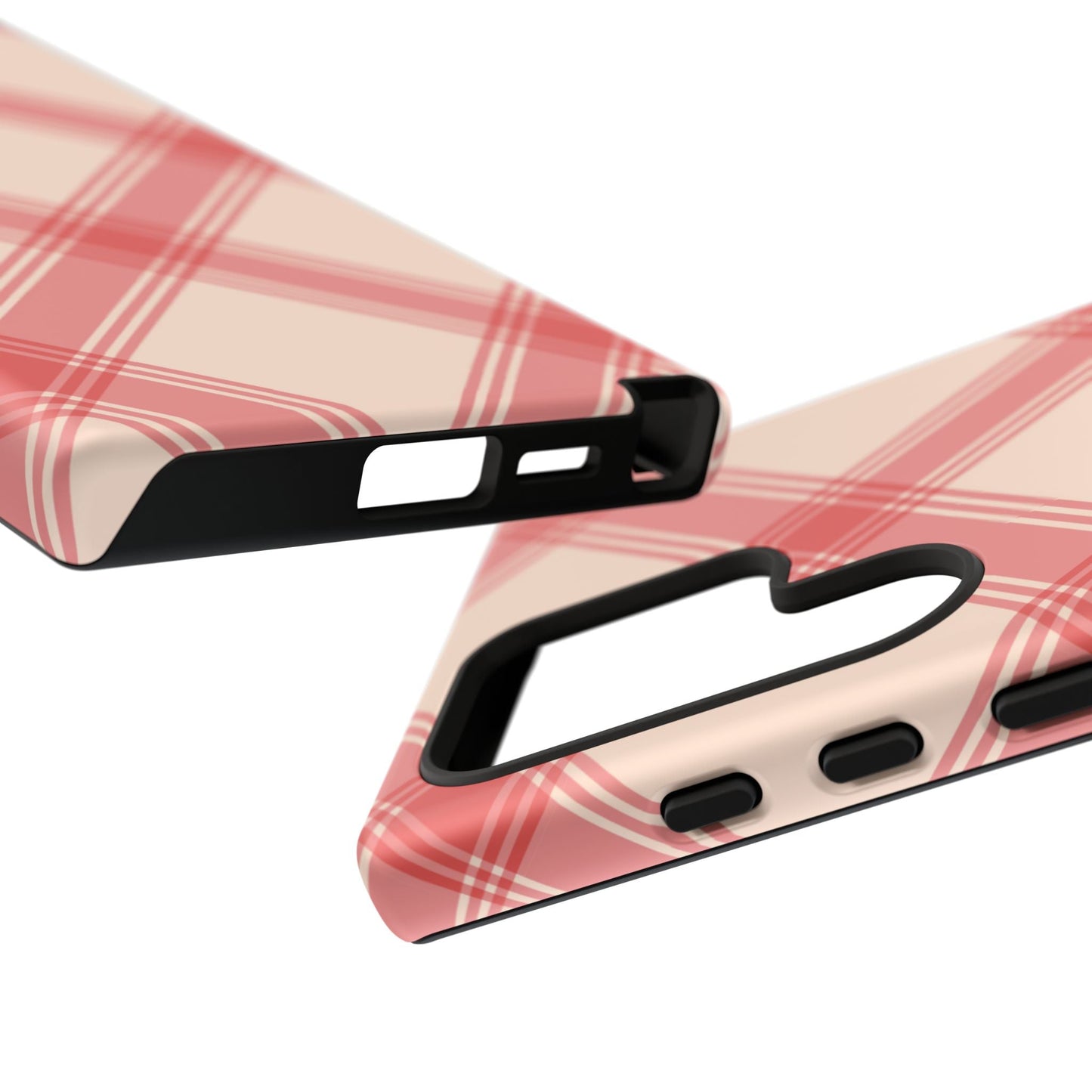 Soft Peachy Red Plaid Samsung Case - BOGO Cases