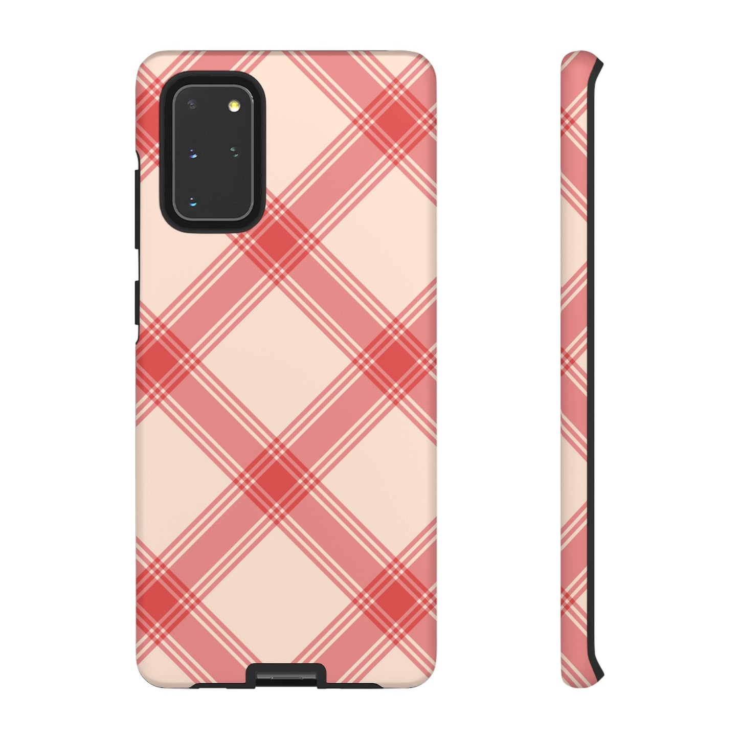 Soft Peachy Red Plaid Samsung Case - BOGO Cases