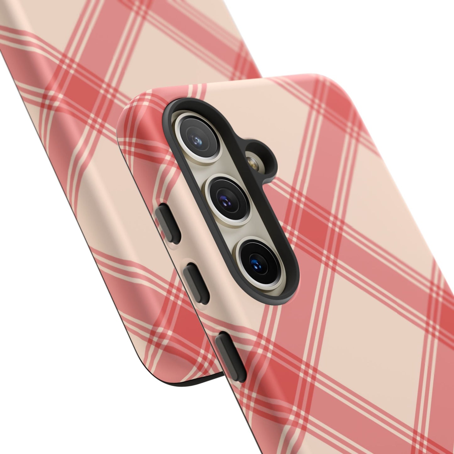 Soft Peachy Red Plaid Samsung Case - BOGO Cases