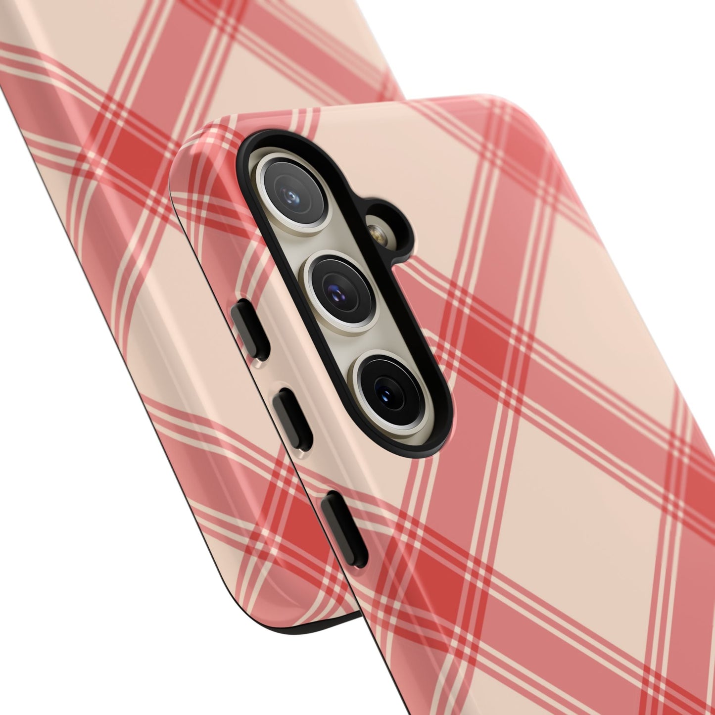Soft Peachy Red Plaid Samsung Case - BOGO Cases