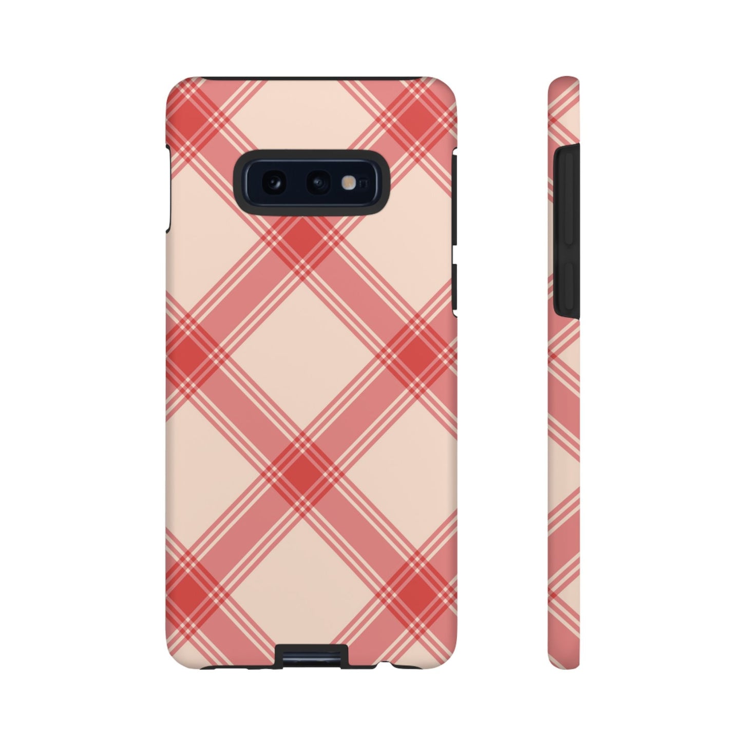 Soft Peachy Red Plaid Samsung Case - BOGO Cases