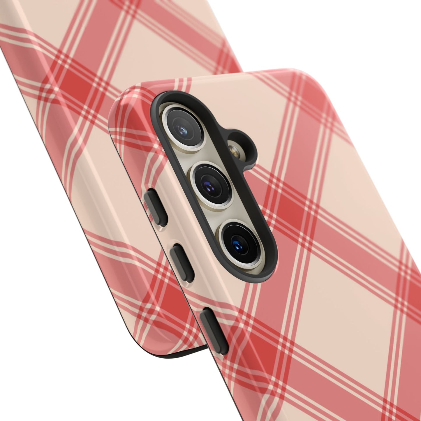 Soft Peachy Red Plaid Samsung Case - BOGO Cases